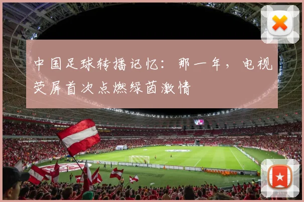 中国足球转播记忆：那一年，电视荧屏首次点燃绿茵激情